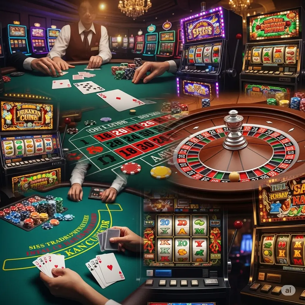 Collage de juegos disponibles en el casino Indung.